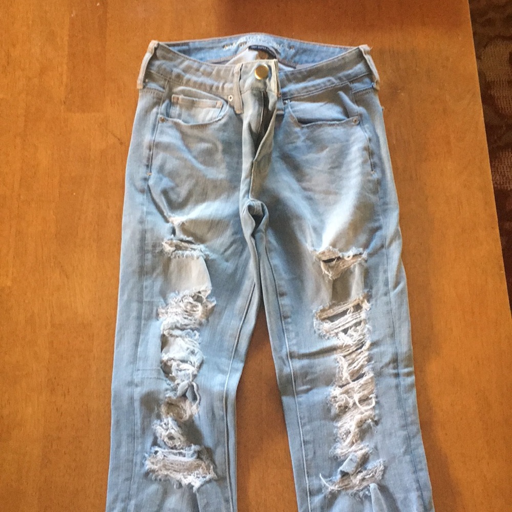 Ripped jeans.  Am eagle